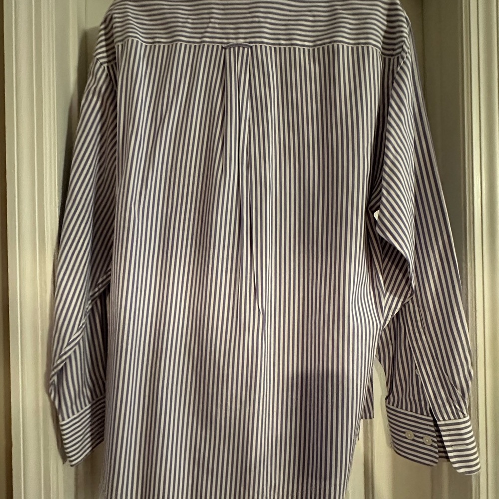 NAUTICA - MERCERIZED COTTON CLASSIC BUTTON DOWN Long Sleeve Men’s M, Striped EUC - Picture 4 of 10